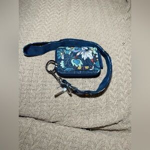 Vera Bradley Floral ID wallet with lanyard